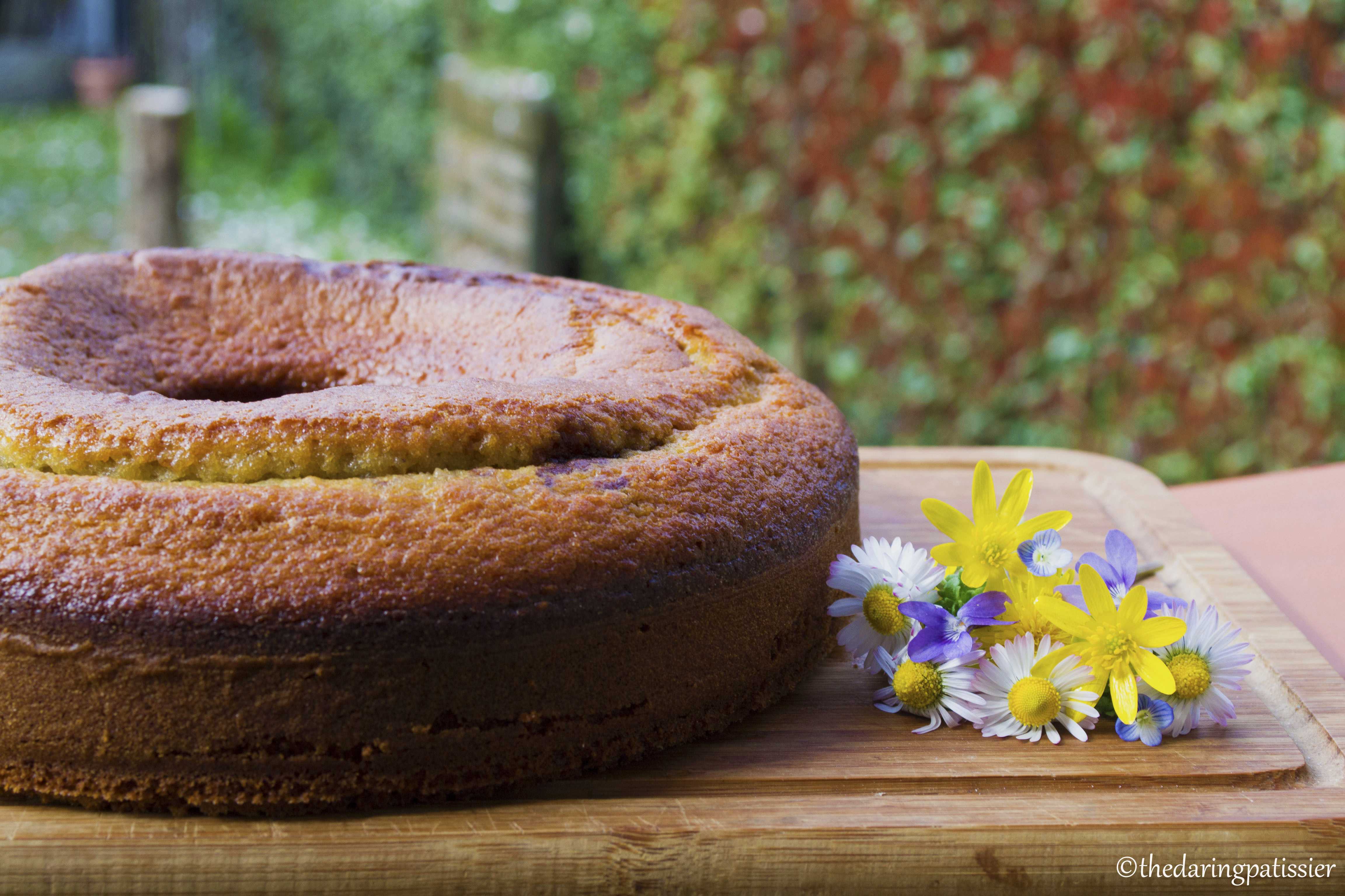 Ciambellone bicolore ai frutti di bosco