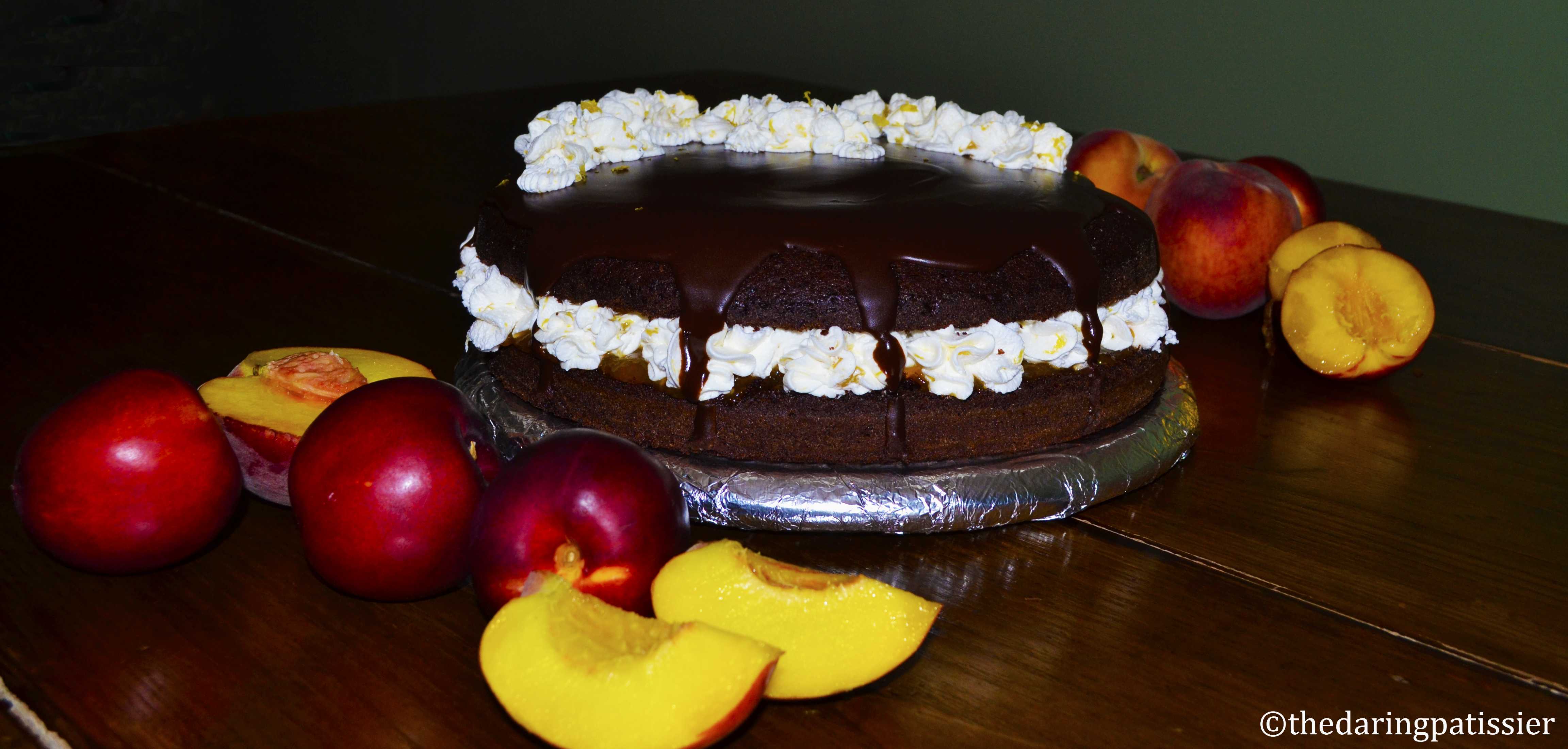 Torta cioccolato e pesche >> senza lattosio