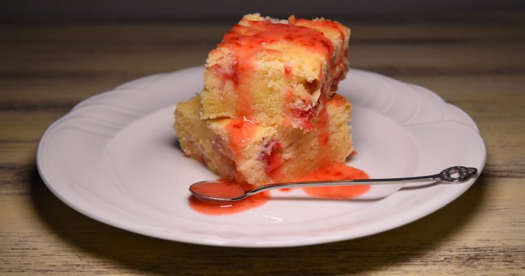 Blondies limone e fragola